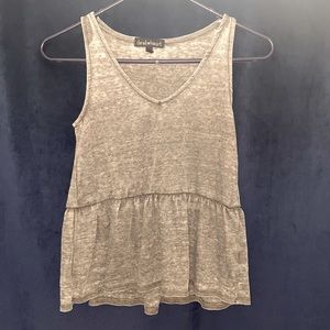 Ruffled Gray Tank Top